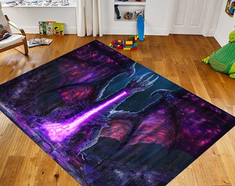 Dragon Rug, Dragon Pattern Rug, Customized Rug, Family Gift, Living ...