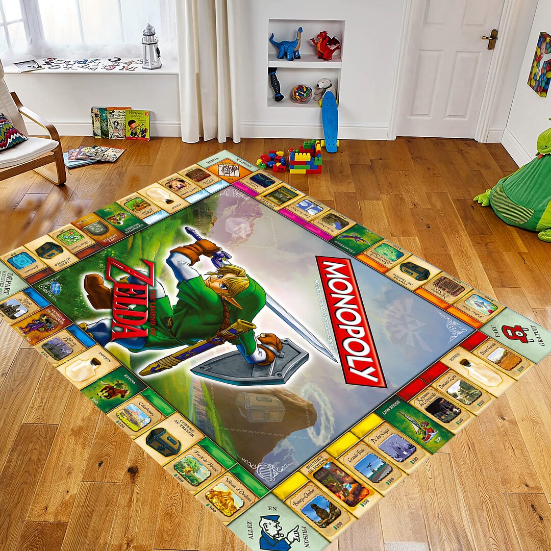 Monopaly Rug Board Game Rugmonopolymonopoly Rugzeldazelda Rugkids - Etsy