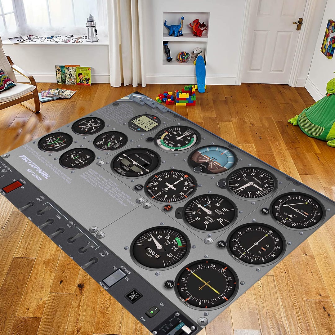 Aircraft Cockpit Gauges Rug, Aviation Decor, Personalized Gift - Etsy