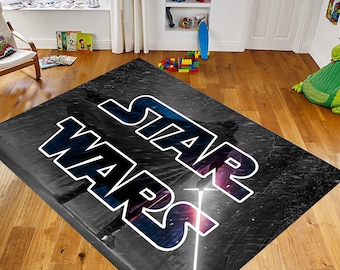 スター・ウォーズ ラグ：滑り止めマイクロファイバー製子供部屋用