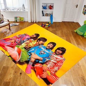 The Beatles Rug, The Beatles Gift, For Living Room Rug, Fan Rug, Area Rug, Non Slip Floor Rug, Teen&#39;s Rug, Kids Room Rug, Music Rug, 3D Rug