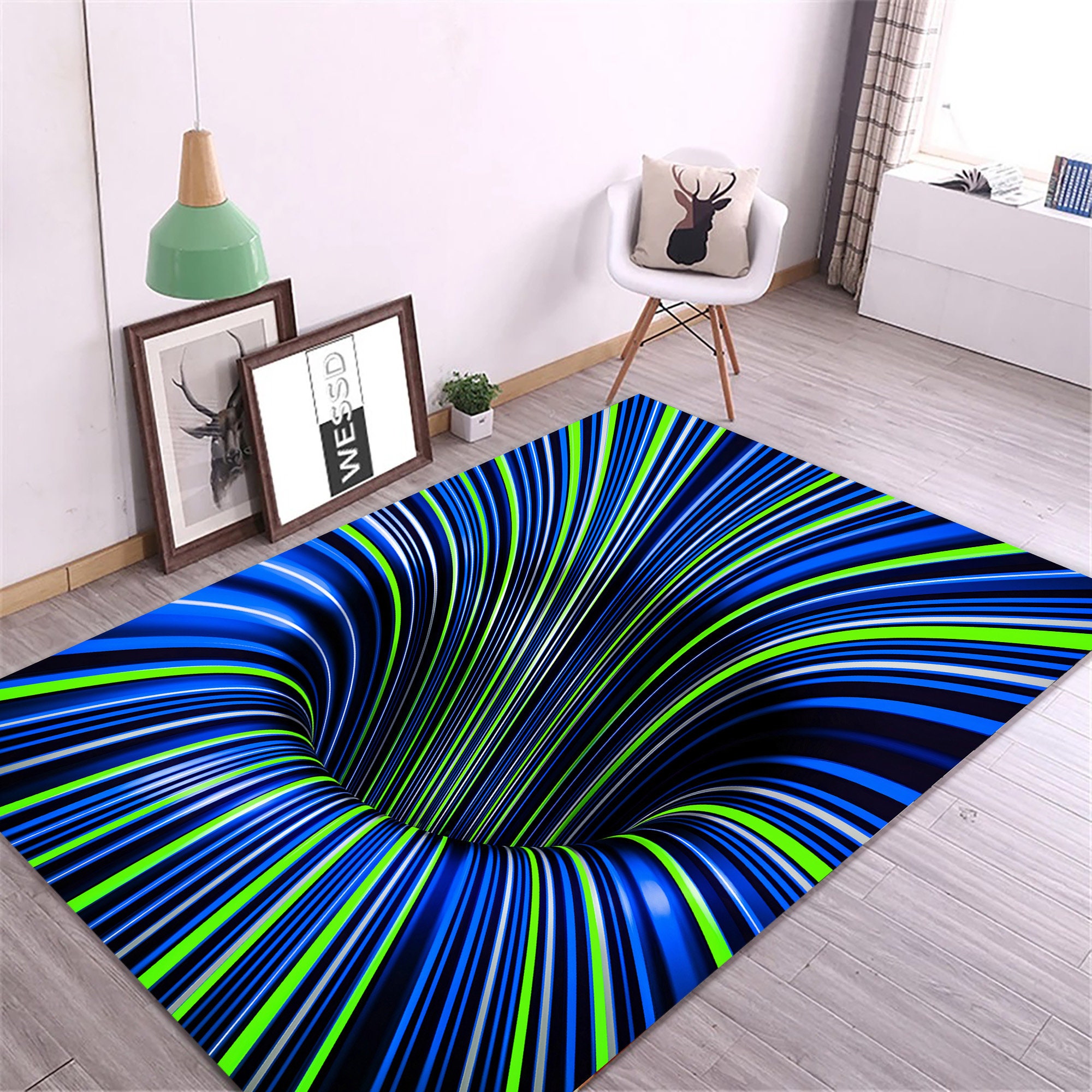 3d Plum Living Room Floor Mat, Non-slip Kitchen Mat Floor Cushion