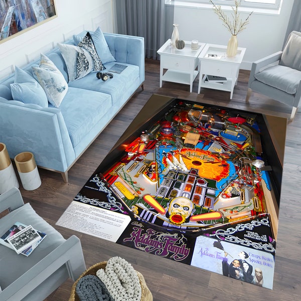 Flipper, tapis de jeu de flipper, tapis de flipper, tapis cool, tapis de jeu, tapis de ventilateur, pour tapis de salon, tapis de sol antidérapant, tapis pour adolescents, cadeau de pendaison de crémaillère