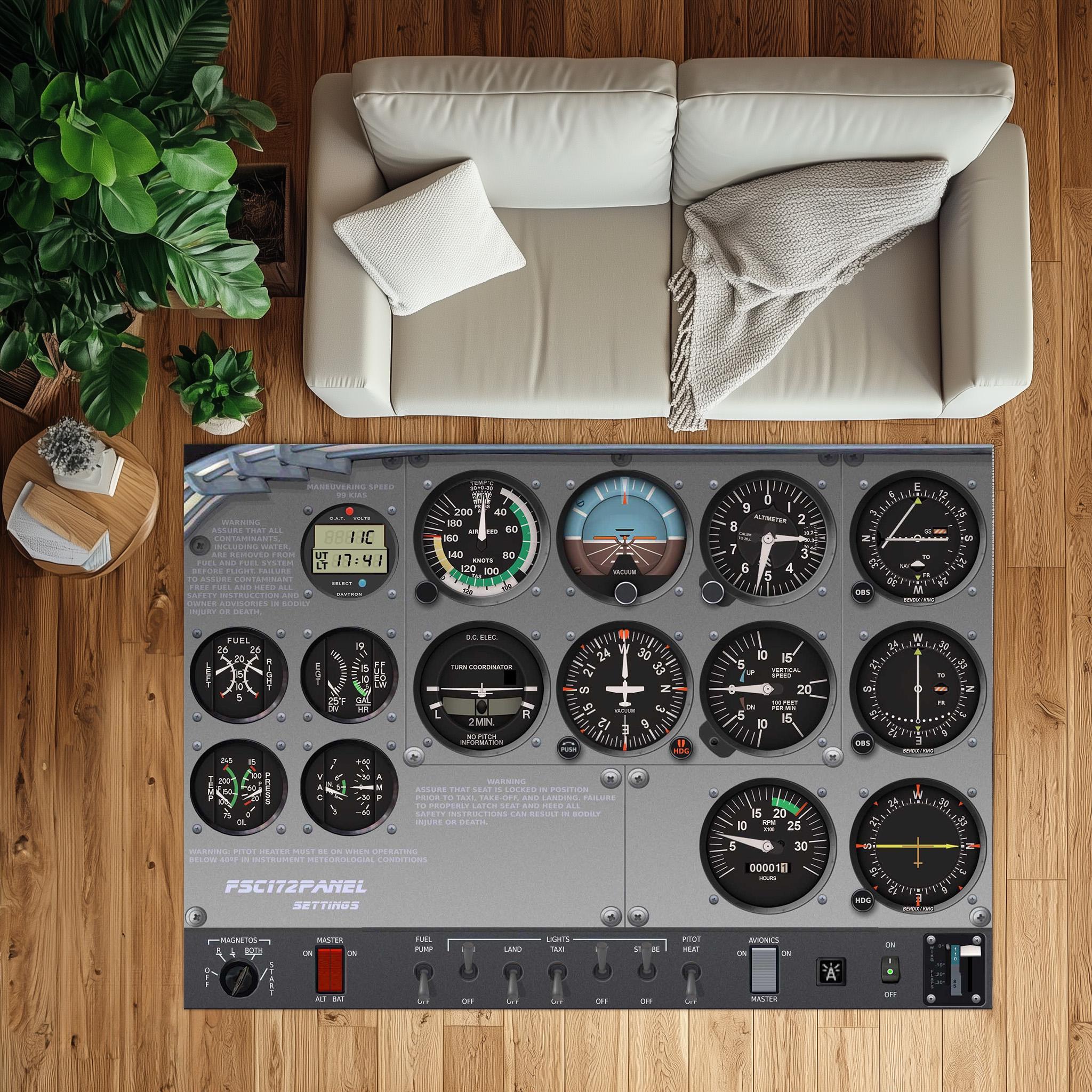 Aircraft Cockpit Gauges Rug, Aviation Decor, Personalized Gift - Etsy