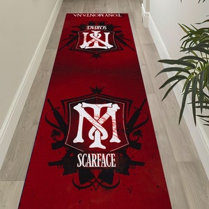 Scarface Runner Rug: Anti-Slip Cotton Woven Hallway Rug