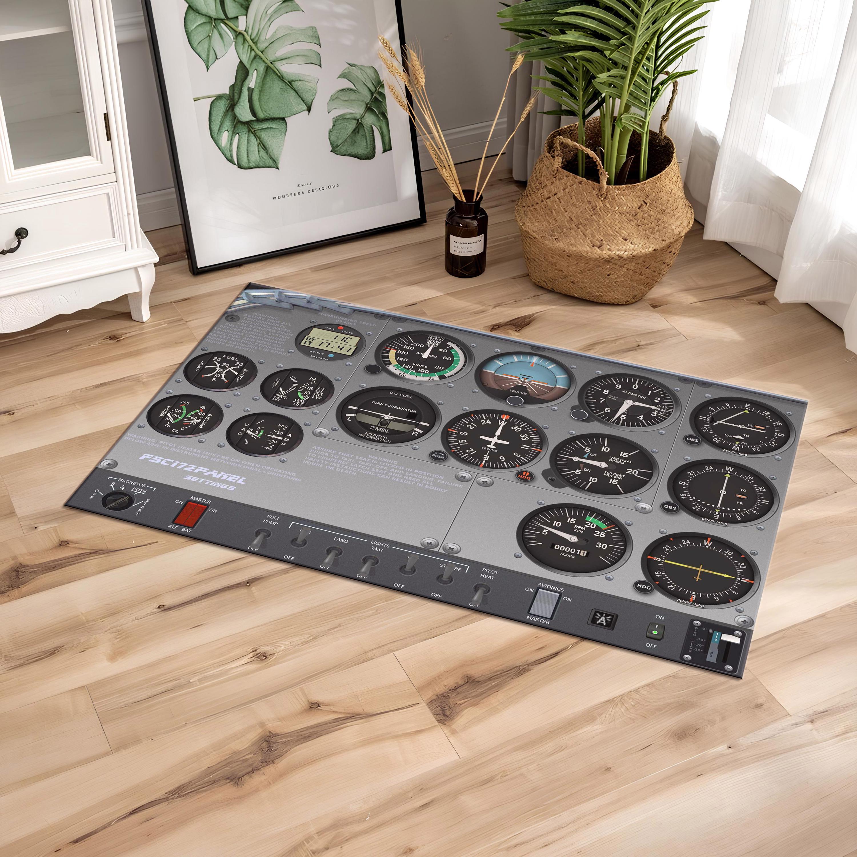 Aircraft Cockpit Gauges Rug, Aviation Decor, Personalized Gift - Etsy