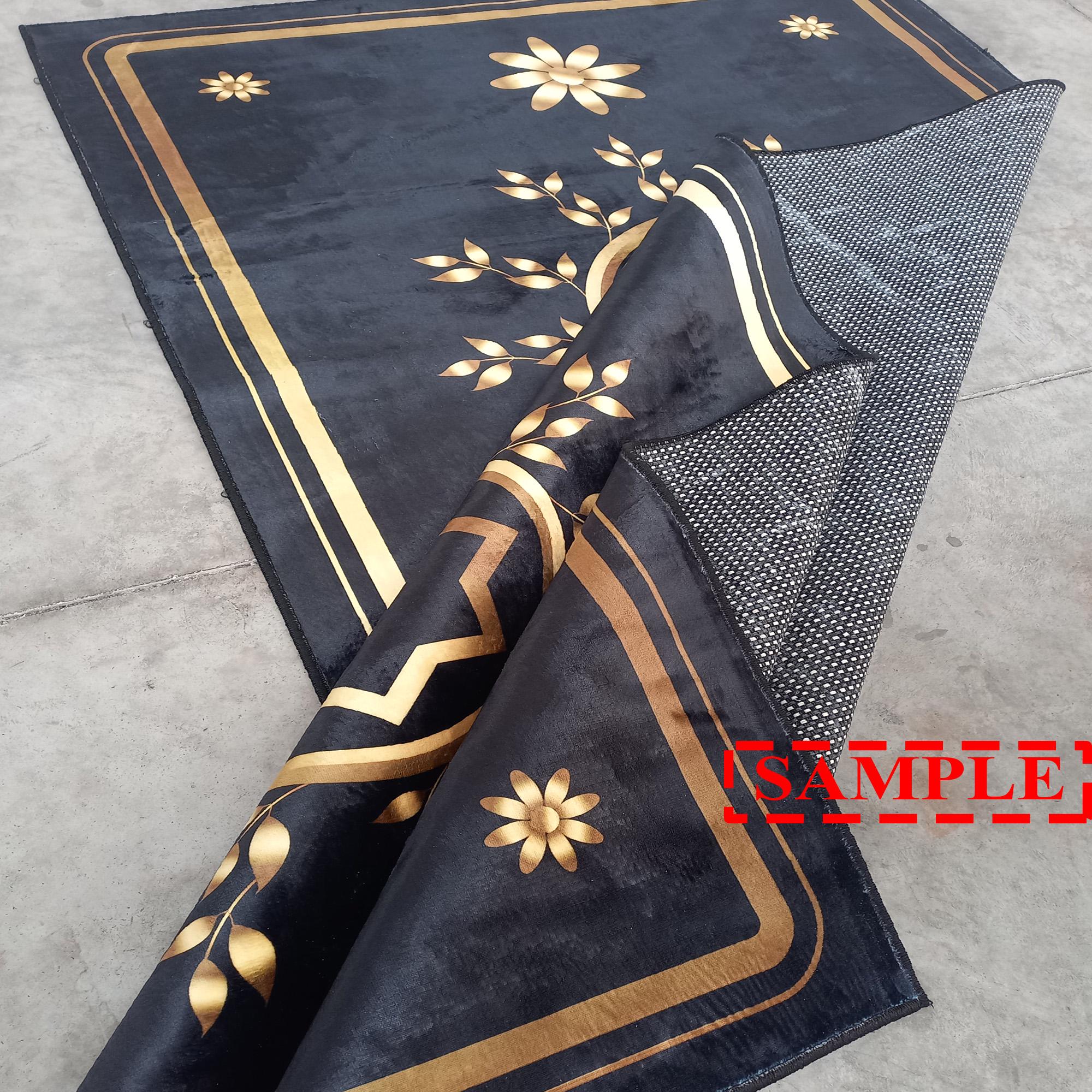 Christmas Gold Snowflake Rug: Red Runner Carpet, Elegant Holiday Design ...