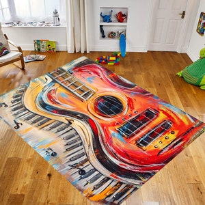 Music Rug, Custom Rug, Kids Room Rug, Minimalist Rug, Modern Rug, Manga Rug, Fantastic Rug, Art Rug, Rug Design, Home Decor Rug, Floor Rug