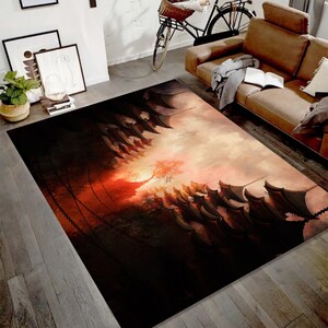 Anime Rug For Bedroom,Anime Rug Living Room, Japanese Rug, Fantastic Rug, Anime Rug, Custom Rug, Modern Rug, Manga Rug,Art Rug, Rug Design