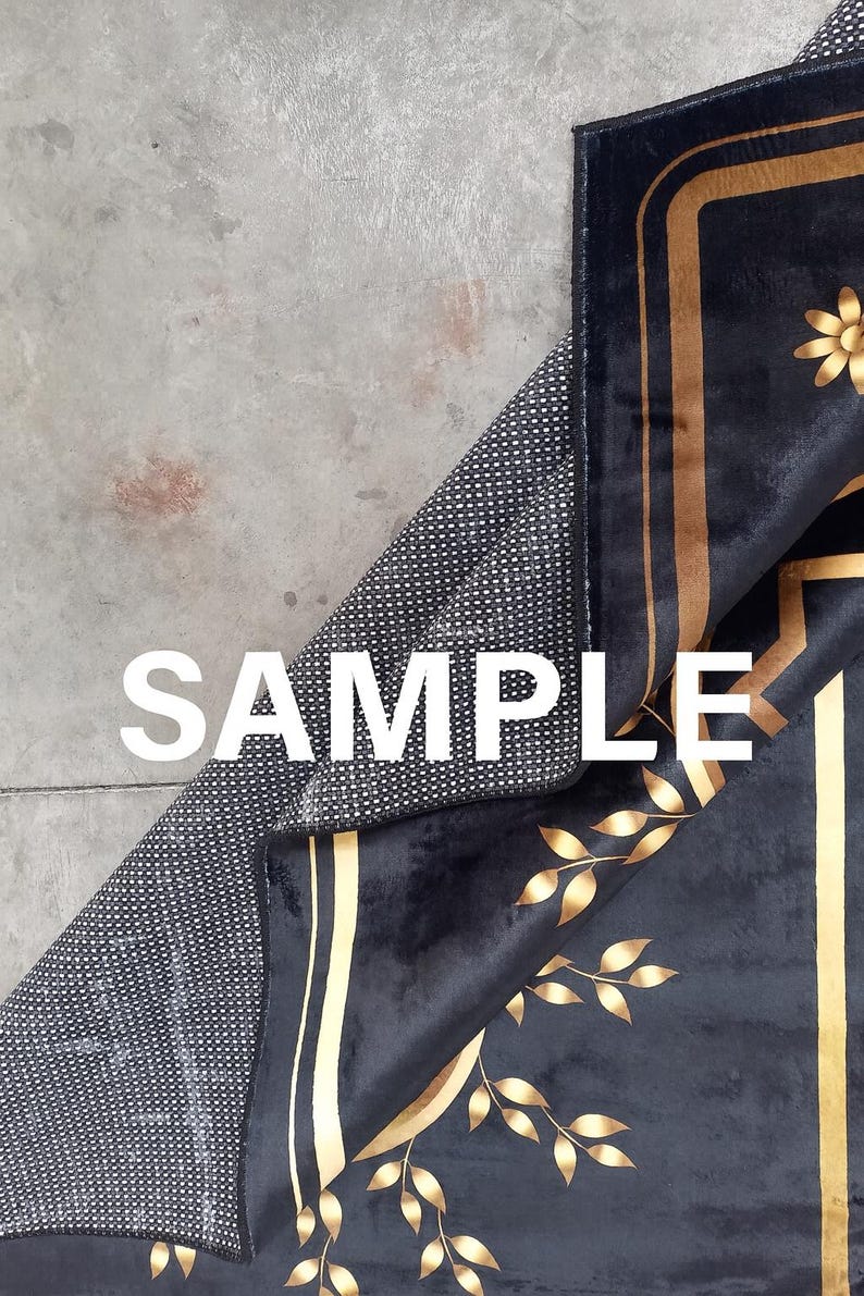 Church Rug Baroque Cross Rug: Purple Gold Religious Carpet, Ornate Floral Border ...