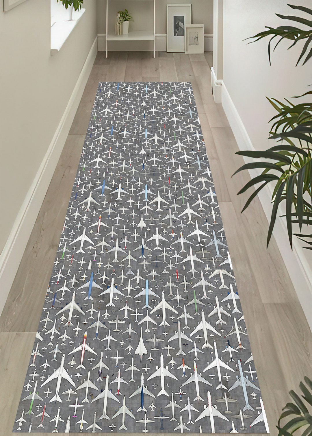 Runner Plane,plane Pattern Rug,plane Decor Rugs,aerial Silhouettes ...