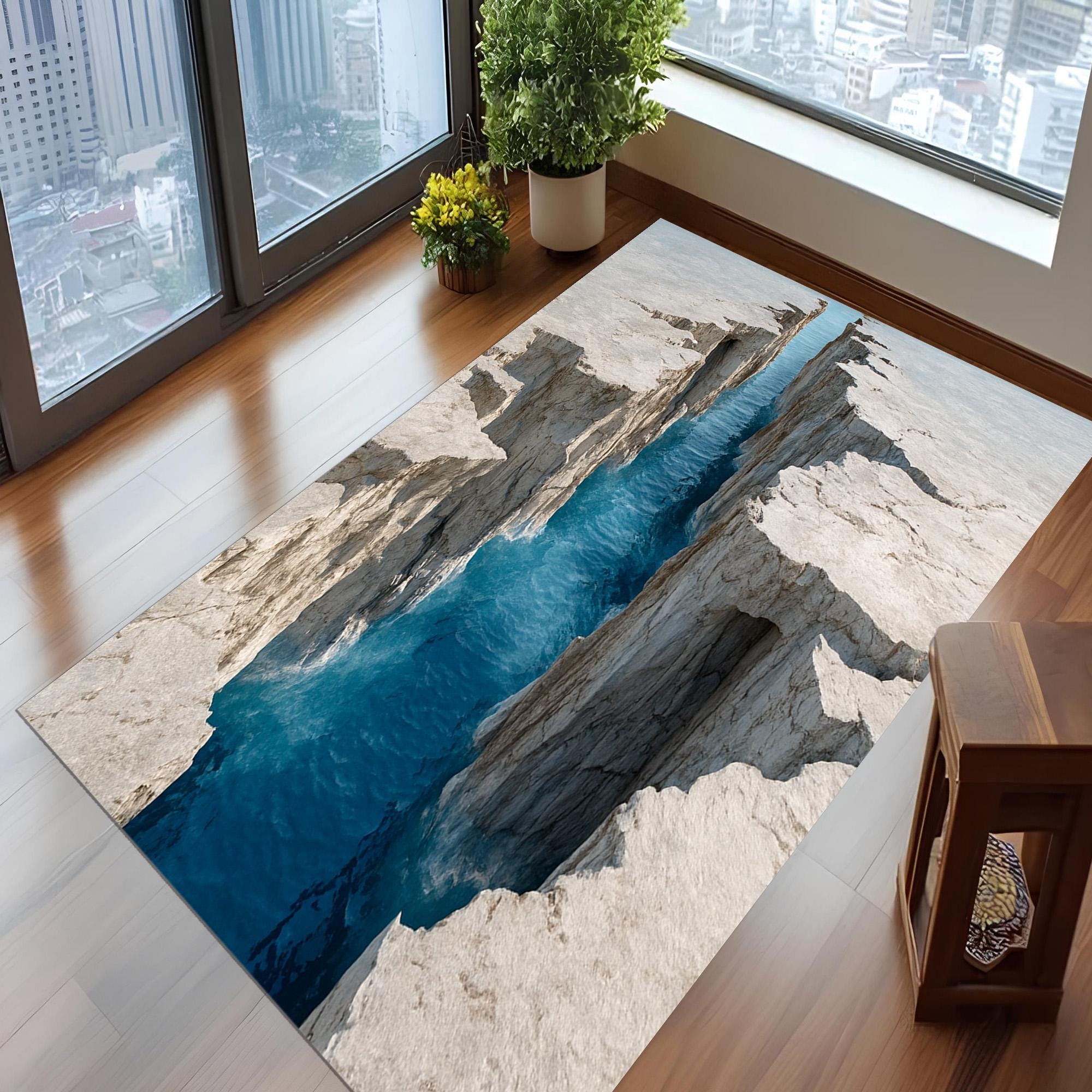 Creak Pattern Rug Huge Crack Rug,3d Rugs,design Deep Hole Mat,illusion Mats,optical Rug ...