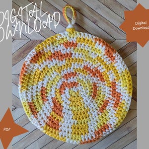 Crochet Double Thick Circular Hotpad Pattern