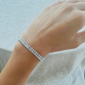 Swarovski Crystal Diamond White Gold Plated Tennis Bracelet