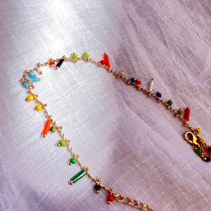 Colorful Beaded Gold Filled Anklet