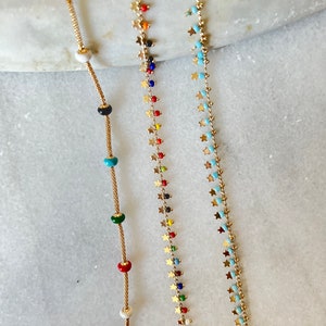 Colorful Beaded Anklets