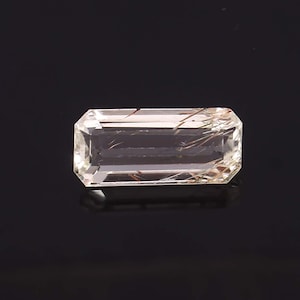 Beautiful Rutilated Kunzite Faceted Shape Rectangle Kunzite With Rutile Loose Gemstone Prefect For Jewelry Making 19.3X8.9X6.5 MM
