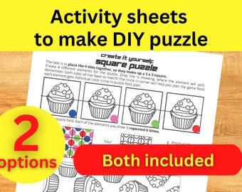 DIY Logic Puzzle Template: Kids Coloring Pages (Digital File)