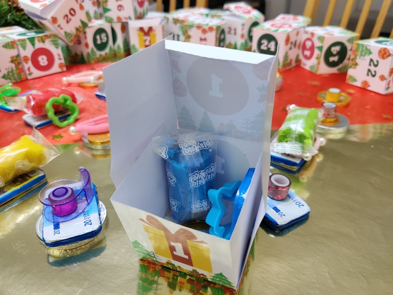 Advent Calendar Printable Numbers Boxes, Boxes Template With Numbers 1