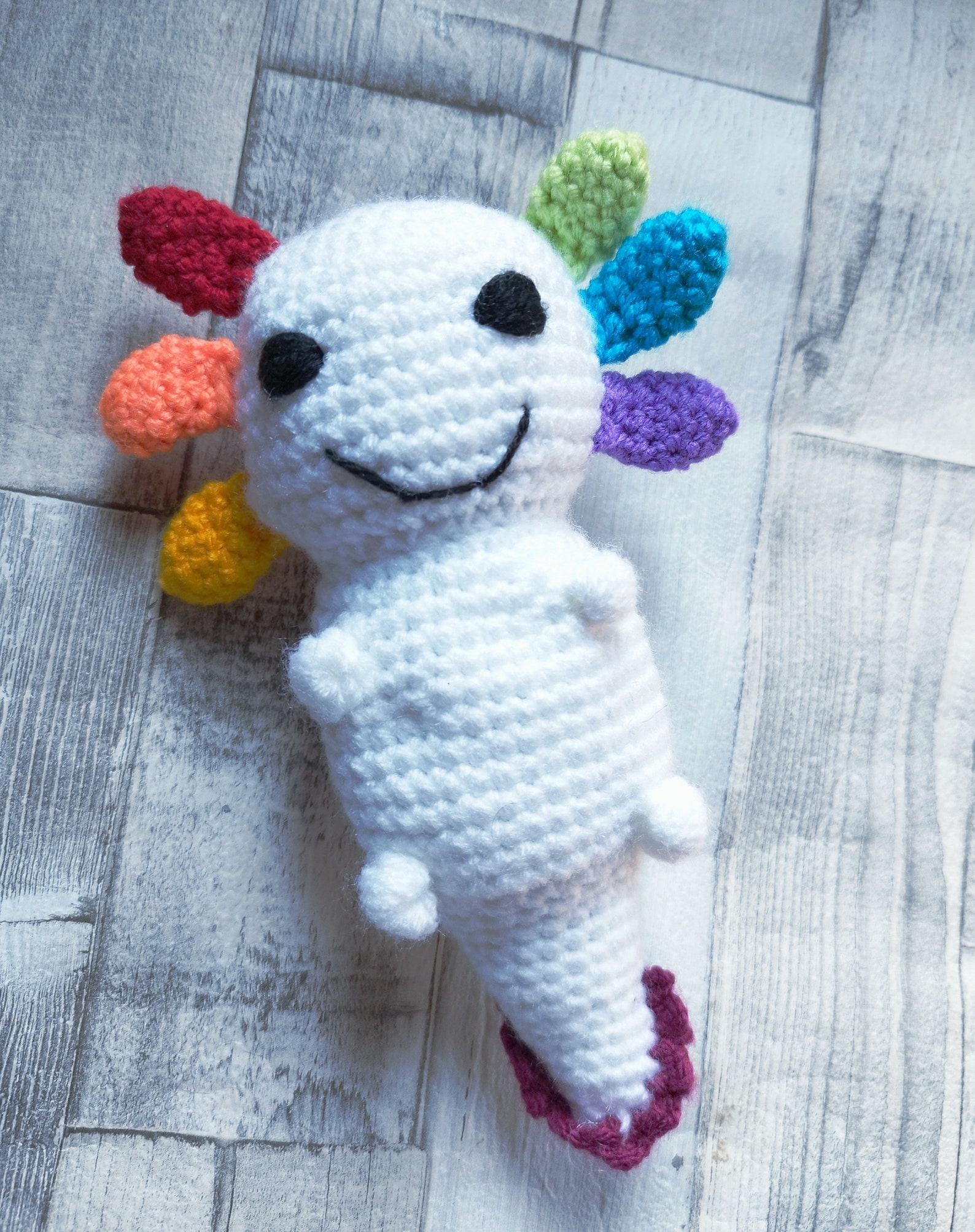 Large Axolotl Plush, Crochet Axolotl Plushie, Stuffed Animal, Custom ...