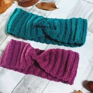 Crochet Earwarmer, Twisted Crochet Headband, Hair Accessory, Winter Fashion, Autumn, Mummy and Me Matching Set, Gift For Her, Gift For Mum