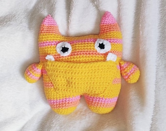 Monstruo de las preocupaciones de ganchillo / Peluche devorador de preocupaciones / Monstruo de los sentimientos hecho a mano / Regalo reconfortante / Oso de las preocupaciones