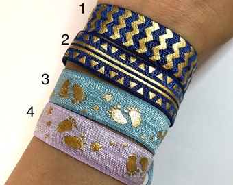 Elastic ribbon bracelet / Chouchou - golden designs - trendy - bracelet of your choice - adjustable bracelet - sold individually