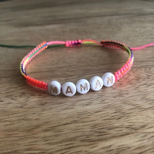 Bracelet for moms, handwoven bracelet, personalized, adjustable bracelet, gift idea, Mother&#39;s Day