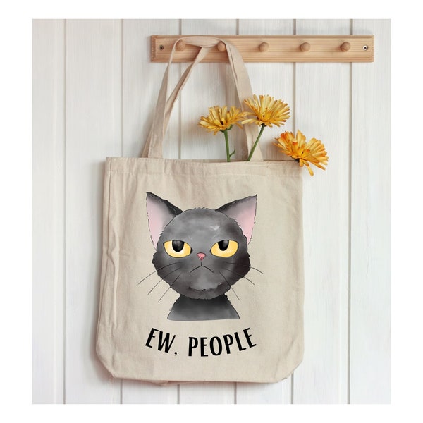 Ew People Lightweight Tote Bag Funny Anti Social Hipster People Hater Reclusive Gift Gift For Friend Sarcasm Introvert Bag Homebody Bag