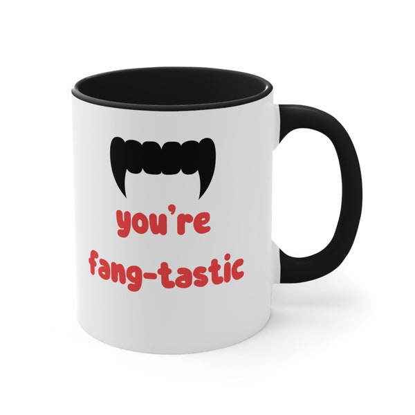 You're Fang-tastic Mug, Halloween Mug,Cute Fall Mugs,Spooky Love Cup, Vampire Mug