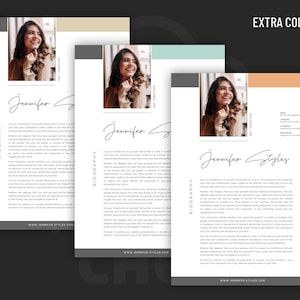 Biography Template Design for Word. Included Are 2 Professional Layouts ...