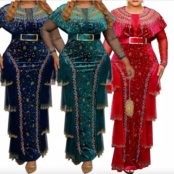 Royal partywear abaya dress main image 1