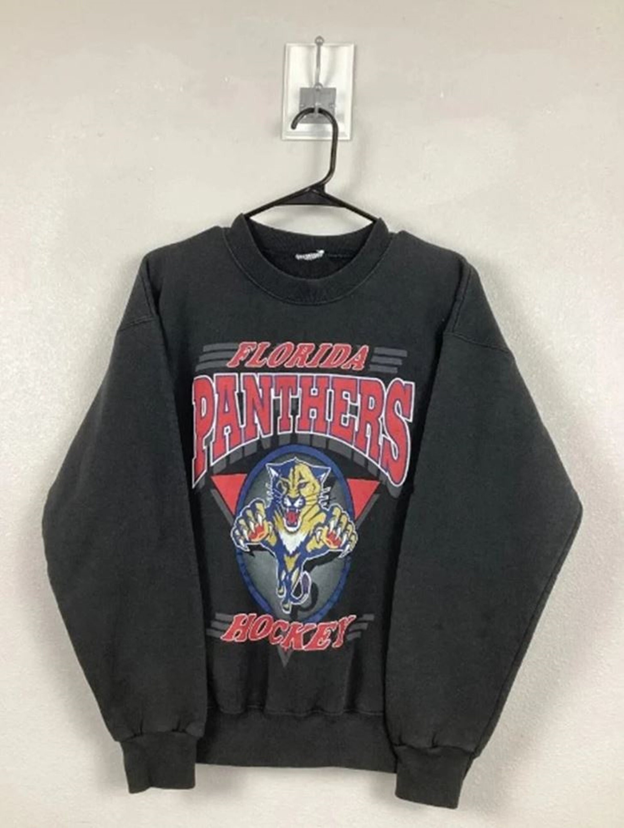 CustomCat Florida Panthers Retro 2000's NHL Crewneck Sweatshirt Gold / 2XL