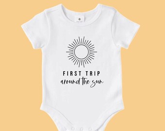 First Trip Around The Sun Birthday Onesie | Bodysuit | 1st Birthday | First Birthday Outfit