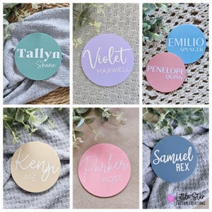 Baby Name Plaques | Name Announcement Plaque | Birth Announcement Plaque | Pregnancy Announcement
