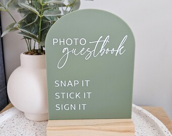 Photo Guestbook Sign | Acrylic Sign | Birthday | Wedding | Engagement | Baby Shower