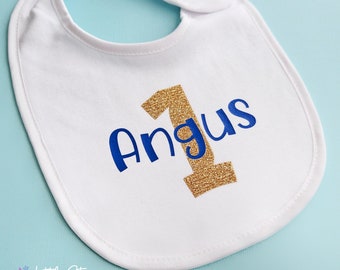 Custom Birthday Bib | First Birthday Bib | Name Bib | Age Bib