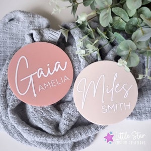 Baby Name Plaques | Name Announcement Plaque | Birth Announcement Plaque | Pregnancy Announcement