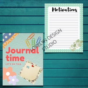Printable Blank line Journal 8.5x11 Inch US Letter,Junk journal, Designed Paper,Instant download,Stationery,Scrapbooking essential