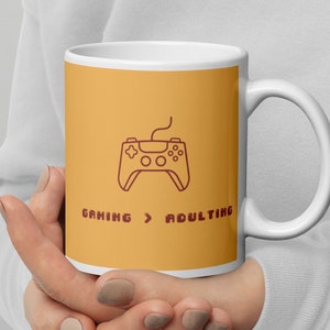 Gaming over Adulting mug
