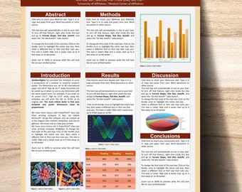 Modello di poster di ricerca accademica con ritratto A0, PowerPoint modificabile per la presentazione di poster di conferenze, poster scientifico stampabile