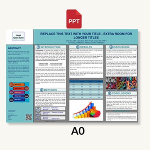 Plantilla de póster para conferencia científica/PowerPoint editable para investigación académica, médica y STEM
