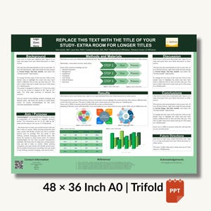 Academic Research Poster Template | A0 Editable PowerPoint Scientific Poster | STEM Conference Presentation Design