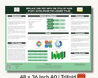 Academic Research Poster Template | A0 Editable PowerPoint Scientific Poster | STEM Conference Presentation Design
