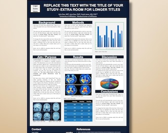 Academic Poster Template A0 Portrait | Editable PowerPoint for Research Conferences & Scientific Presentations