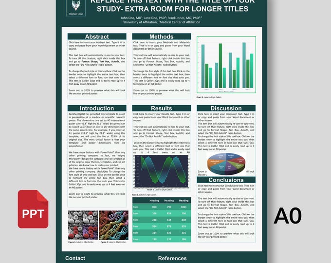 Quantitative Poster Portrait Example Scientific Poster Powerpoint Template - DIN A0 Portrait Format - Etsy ...