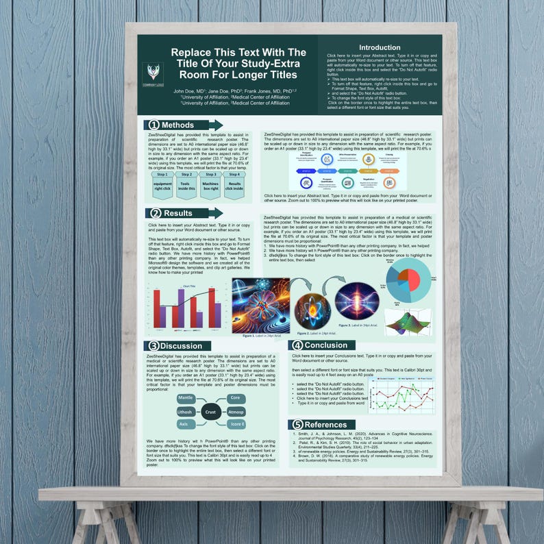 Poster Conclusion Examples Scientific Research Poster Template A0 | Editable Powerpoint Academic ...