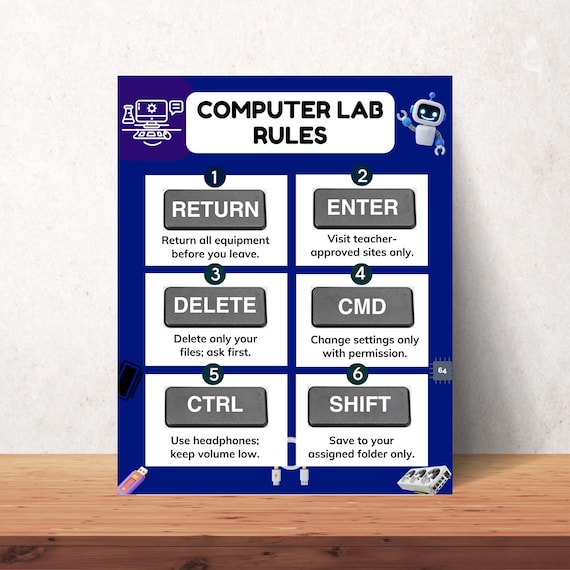 Computer Lab Rules Clipart