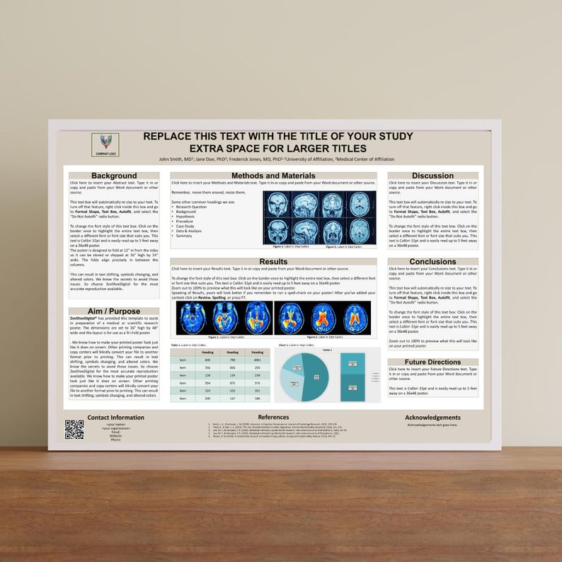 Poster Conclusion Examples Research Poster Template A0 | Editable Powerpoint for Academic, Medical ...