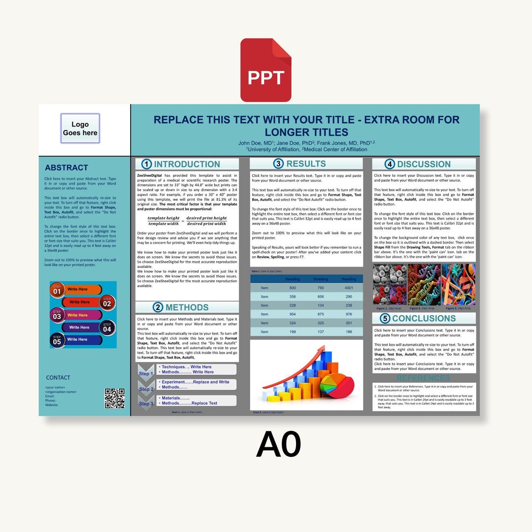 Scientific Conference Poster Template | Editable Powerpoint for ...